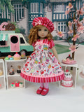 Frosted Cupcakes - dress, hat, tights & shoes for Little Darling Doll or 33cm BJD