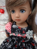 Frosted Holly - dress, socks & shoes for Little Darling Doll or 33cm BJD