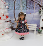 Frosted Holly - dress, socks & shoes for Little Darling Doll or 33cm BJD