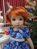 Frosted Leaves - dress, tights & shoes for Little Darling Doll or 33cm BJD