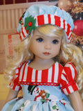 Frosty - dress, hat, tights & shoes for Little Darling Doll or 33cm BJD