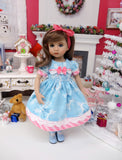 Frosty Snowflakes - dress, socks & shoes for Little Darling Doll or 33cm BJD