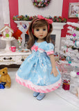 Frosty Snowflakes - dress, socks & shoes for Little Darling Doll or 33cm BJD