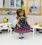 Fruit Cocktail - dress, socks & saddle shoes for Little Darling Doll or 33cm BJD
