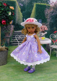 Garden Gala - dress, hat, tights & shoes for Little Darling Doll or other 33cm BJD