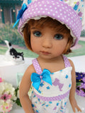 Garden Kitten - romper, hat & shoes for Little Darling Doll or 33cm BJD
