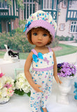 Garden Kitten - romper, hat & shoes for Little Darling Doll or 33cm BJD