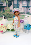 Garden Kitten - romper, hat & shoes for Little Darling Doll or 33cm BJD