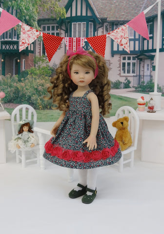 Garden of Love - dress, tights & shoes for Little Darling Doll or 33cm BJD