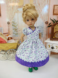 Garden Tea Party - dress, tights & shoes for Little Darling Doll or 33cm BJD