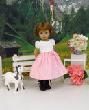 German Alps - dirndl ensemble with tights & boots for Little Darling Doll or 33cm BJD