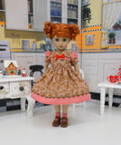 Gingerbread & Candy Canes - dress, socks & shoes for Little Darling Doll or 33cm BJD