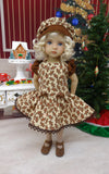 Gingerbread Cookies - dress, hat, tights & shoes for Little Darling Doll or 33cm BJD