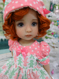 Gingerbread Girl - dress, hat, tights & shoes for Little Darling Doll or other 33cm BJD