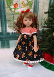 Gingerbread Kids - dress, socks & saddle shoes for Little Darling Doll or 33cm BJD