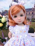 Gingham Bunny - dress, tights & shoes for Little Darling Doll or other 33cm BJD