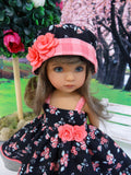 Gingham Rose - dress, hat, socks & shoes for Little Darling Doll or other 33cm BJD