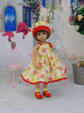 Gleeful Garden - dress, hat, socks & shoes for Little Darling Doll or other 33cm BJD