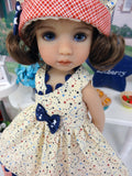 Glory Stars - dress, hat & sandals for Little Darling Doll or 33cm BJD