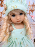 Golden Bows - dress, hat, & sandals for Little Darling Doll or 33cm BJD