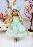 Golden Bows - dress, hat, & sandals for Little Darling Doll or 33cm BJD