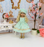 Golden Bows - dress, hat, & sandals for Little Darling Doll or 33cm BJD
