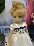 Golden Grandeur - dress, slip & shoes for Little Darling Doll or 33cm BJD