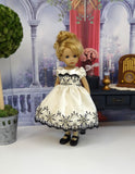 Golden Grandeur - dress, slip & shoes for Little Darling Doll or 33cm BJD