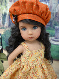 Golden Leaves - dress, jacket, beret, socks & shoes for Little Darling Doll or 33cm BJD