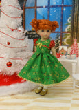 Golden Reindeer - dress, socks & shoes for Little Darling Doll or 33cm BJD