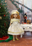 Golden Snow Fairy - dress, hat, tights & shoes for Little Darling Doll or 33cm BJD