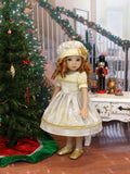 Golden Snow Fairy - dress, hat, tights & shoes for Little Darling Doll or 33cm BJD