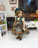 Grade School - dress, vest, beret, tights & shoes for Little Darling Doll or 33cm BJD