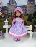 Grandma's Garden - dress, hat, tights & shoes for Little Darling Doll or 33cm BJD