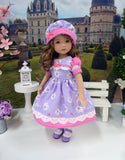 Grandma's Garden - dress, hat, tights & shoes for Little Darling Doll or 33cm BJD