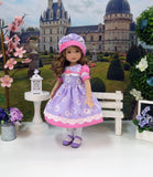 Grandma's Garden - dress, hat, tights & shoes for Little Darling Doll or 33cm BJD