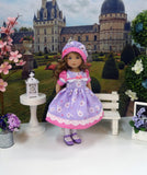 Grandma's Garden - dress, hat, tights & shoes for Little Darling Doll or 33cm BJD