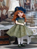 Green Fern Glen - dress, beret, tights & shoes for Little Darling Doll