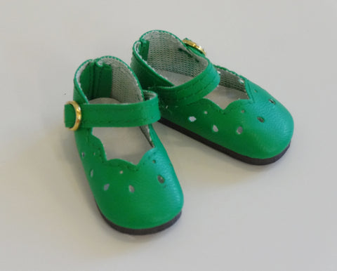 Scallop Mary Jane Shoes - Kelly Green