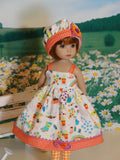 Green Thumb - dress, hat, tights & shoes for Little Darling Doll