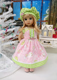 Greenhouse Snowman - dress, hat, tights & shoes for Little Darling Doll or 33cm BJD