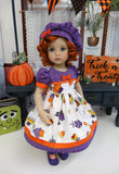 Halloween Bakery - dress, beret, tights & shoes for Little Darling Doll or 33cm BJD
