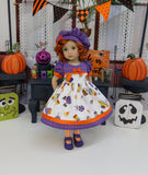 Halloween Bakery - dress, beret, tights & shoes for Little Darling Doll or 33cm BJD