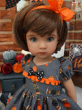 Halloween Candy - dress, tights & shoes for Little Darling Doll or 33cm BJD