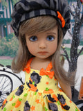 Halloween Cat - dress, hat, tights & shoes for Little Darling Doll or 33cm BJD