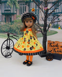 Halloween Cat - dress, hat, tights & shoes for Little Darling Doll or 33cm BJD