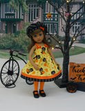 Halloween Cat - dress, hat, tights & shoes for Little Darling Doll or 33cm BJD