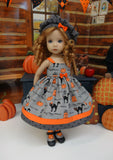 Halloween Eve - dress, jacket, beret, tights & shoes for Little Darling Doll or 33cm BJD