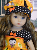 Halloween Fun - dress, hat, tights & shoes for Little Darling Doll or 33cm BJD