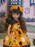 Halloween Fun - dress, hat, tights & shoes for Little Darling Doll or 33cm BJD
